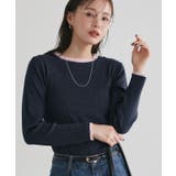 A/ネイビー×Lピンク | 選べる配色リブニット ニット セーター | Pierrot