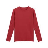 レッド | クルーネックリブニット ニット セーター | Pierrot