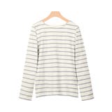 ノーマル/アイボリー×杢グレー | 綿100％ 選べる3type 地厚長袖ボーダーカットソー トップス0双 カット | Pierrot