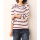 ノーマル/オフホワイト×ボルドー | 綿100％ 選べる3type 地厚長袖ボーダーカットソー トップス0双 カット | Pierrot