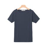 ネイビー | ネックが選べる 半袖テレコリブ カットソー カットソー トップス 半袖 | Pierrot