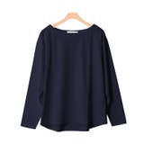 ネイビー | 綿100％ボートネックカットソー ボートネック ボートネックTシャツ カットソ | Pierrot