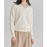 アイボリー | ネックが選べるプレミアムカシミヤタッチニット カシミア カシミヤ | Pierrot