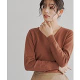 レンガ | ネックが選べるプレミアムカシミヤタッチニット カシミア カシミヤ | Pierrot