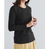 ブラック | ネックが選べるテレコリブカットソー トップス カットソー | Pierrot