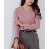 ダスティーピンク | ネックが選べるテレコリブカットソー トップス カットソー | Pierrot