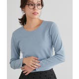 グレイッシュブルー | ネックが選べるテレコリブカットソー トップス カットソー | Pierrot