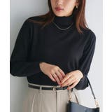 ブラック | プレミアムカシミヤタッチタートルニット ニット セーター | Pierrot