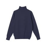 ネイビー | プレミアムカシミヤタッチタートルニット ニット セーター | Pierrot