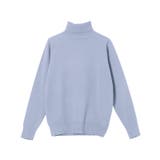 スモークブルー | プレミアムカシミヤタッチタートルニット ニット セーター | Pierrot