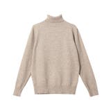杢ベージュ | プレミアムカシミヤタッチタートルニット ニット セーター | Pierrot