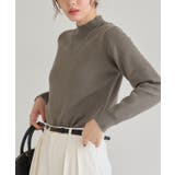 モカ | プレミアムカシミヤタッチハイネックニット ニット セーター | Pierrot