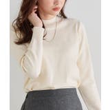 アイボリー | プレミアムカシミヤタッチハイネックニット ニット セーター | Pierrot