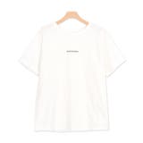 オフホワイト×モカ | conscientiousシルケットロゴT トップス Tシャツ | Pierrot