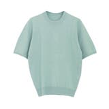 ミント | ネックが選べる半袖リブニットニット トップス リブ 半袖 Vネック | Pierrot