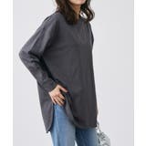 チャコール | コットンロングスリーブTシャツ ロンT 長袖 | Pierrot