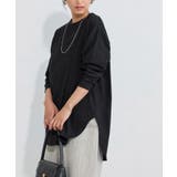 ブラック | コットンロングスリーブTシャツ ロンT 長袖 | Pierrot