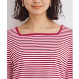 スクエアネックボーダーTシャツ Tシャツ スクエアネック | Pierrot | 詳細画像5 