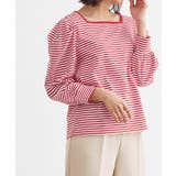 スクエアネックボーダーTシャツ Tシャツ スクエアネック | Pierrot | 詳細画像23
