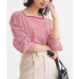 スクエアネックボーダーTシャツ Tシャツ スクエアネック | Pierrot | 詳細画像19