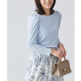 アイスブルー | パフスリーブテレコリブカットソー カットソー パフスリーブ テレコリブ | Pierrot