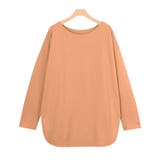 オレンジ | ミニ裏毛ロングスリーブチュニック Tシャツ チュニック | Pierrot