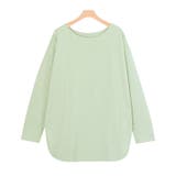 ミント | ミニ裏毛ロングスリーブチュニック Tシャツ チュニック | Pierrot
