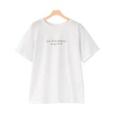 B/オフホワイト×チャコール | シルケットロゴTシャツ Tシャツ カットソー | Pierrot
