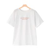 B/オフホワイト×オレンジ | シルケットロゴTシャツ Tシャツ カットソー | Pierrot