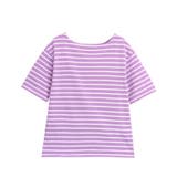 ラベンダー×オフホワイト | カラーボーダーTシャツ Tシャツ ボーダー | Pierrot