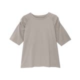 グレージュ | Steady 8月号掲載アイテム 汗ジミ防止シャーリングデザインTシャツ | Pierrot