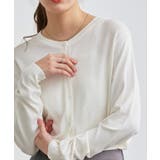 オフホワイト | クルーネックシルクタッチウォッシャブルニットカーディガン カーディガン ニット | Pierrot