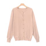 ピンクベージュ | クルーネックシルクタッチウォッシャブルニットカーディガン カーディガン ニット | Pierrot
