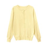 イエロー | クルーネックシルクタッチウォッシャブルニットカーディガン カーディガン ニット | Pierrot