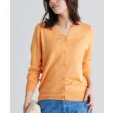 オレンジ | Vネックシルクタッチウォッシャブルニットカーディガン カーディガン ニット | Pierrot