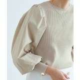 シルクタッチ布帛切り替えボリュームスリーブニット ニット シルクタッチ | Pierrot | 詳細画像6 