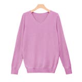 ピンク | Vネックシルクタッチウォッシャブルニット ニット 選べるネック | Pierrot