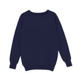 ネイビー | スクエアネックシルクタッチウォッシャブルニット 春 オフィス | Pierrot