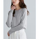 グレー | ボートネックシルクタッチウォッシャブルニット ニット シルクタッチ | Pierrot