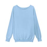 ライトブルー | ボートネックシルクタッチウォッシャブルニット ニット シルクタッチ | Pierrot