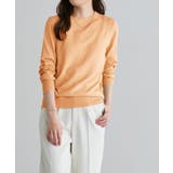 オレンジ | クルーネックシルクタッチウォッシャブルニット ニット シルクタッチ | Pierrot