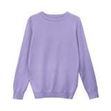 ラベンダーブルー | クルーネックシルクタッチウォッシャブルニット ニット シルクタッチ | Pierrot