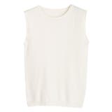 オフホワイト | シルクタッチノースリーブウォッシャブルニット ニット ノースリーブ | Pierrot