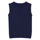 ネイビー | シルクタッチノースリーブウォッシャブルニット ニット ノースリーブ | Pierrot