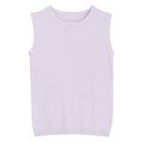 アイスラベンダーグレー | シルクタッチノースリーブウォッシャブルニット ニット ノースリーブ | Pierrot