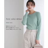 Vネックシルクタッチウォッシャブルリブニット ニット シルクタッチ | Pierrot | 詳細画像3