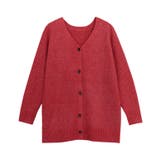 レッド | 2wayブークレVネックカーディガン カーディガン カーデ | Pierrot
