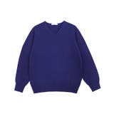 ロイヤルブルー | RASW カシミヤ100%Vネックニット セーター ベーシック 冬 | Pierrot