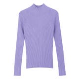 ライトパープル | ストレッチリブハイネックニット ニット リブニット | Pierrot