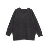 杢チャコール | [RASW]モヘア混Vネックニット ニット セーター | Pierrot